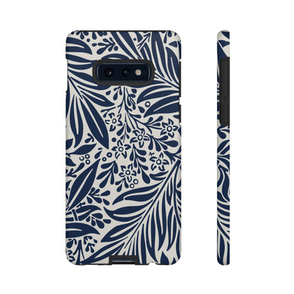 Phone Case-BLUE LEAVES | Tough-Samsung Galaxy S10E-Matte-PhoneCaseBoss-Phone-Best-Phone-Cases