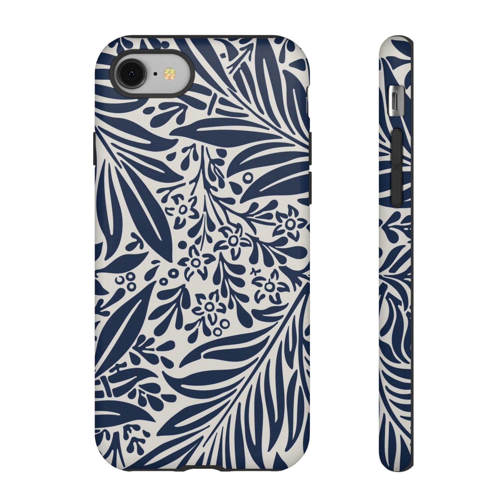 Phone Case-BLUE LEAVES | Tough-iPhone 8-Matte-PhoneCaseBoss-Phone-Best-Phone-Cases