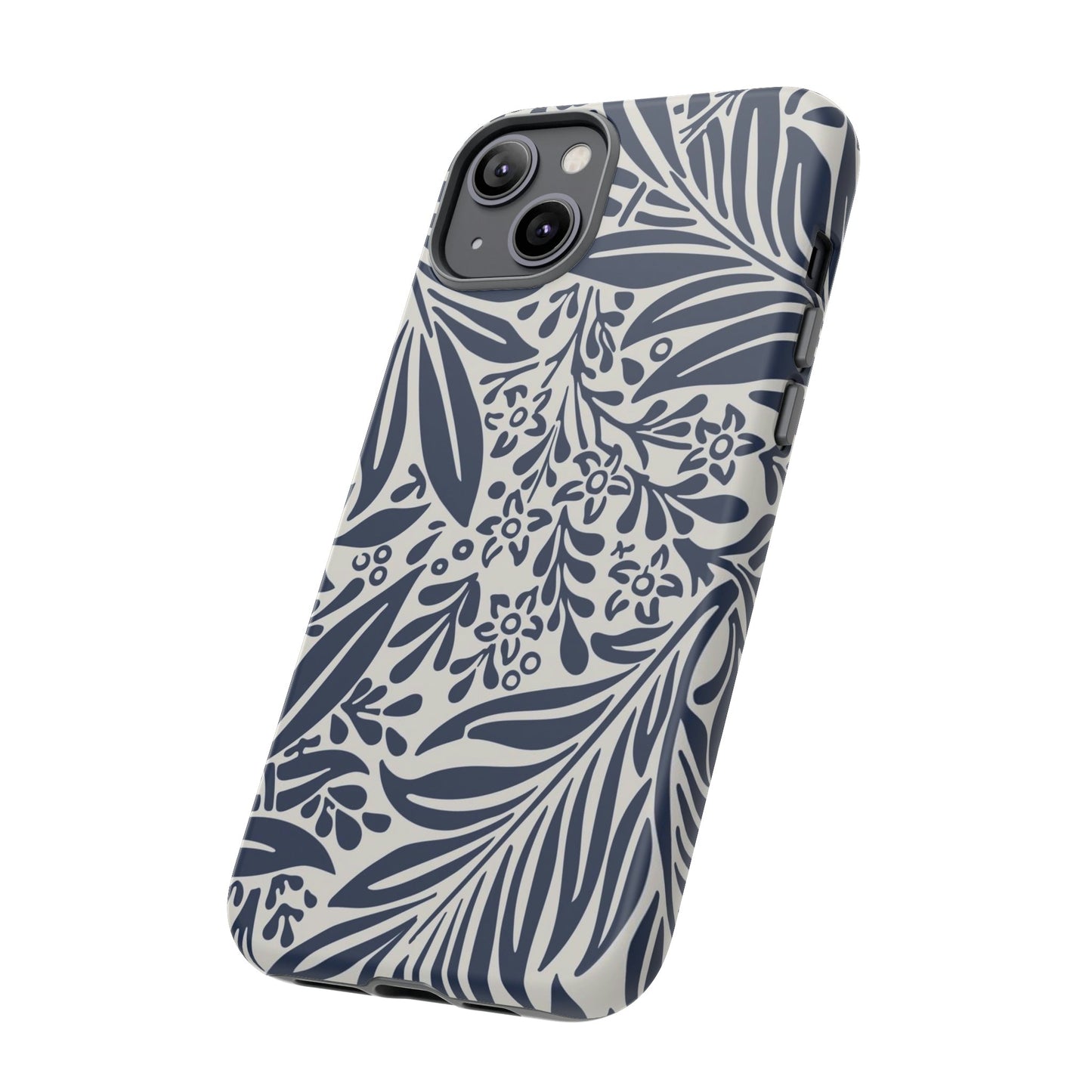 Phone Case-BLUE LEAVES | Tough-PhoneCaseBoss-Phone-Best-Phone-Cases