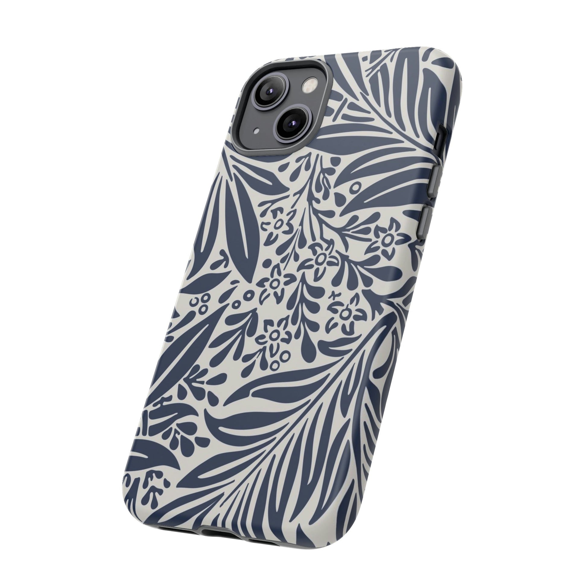 Phone Case-BLUE LEAVES | Tough-PhoneCaseBoss-Phone-Best-Phone-Cases