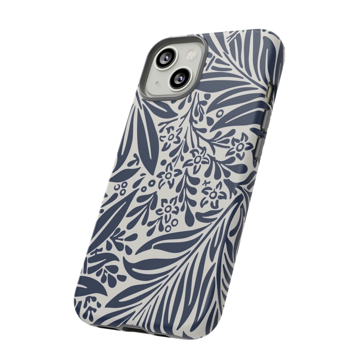 Phone Case-BLUE LEAVES | Tough-PhoneCaseBoss-Phone-Best-Phone-Cases