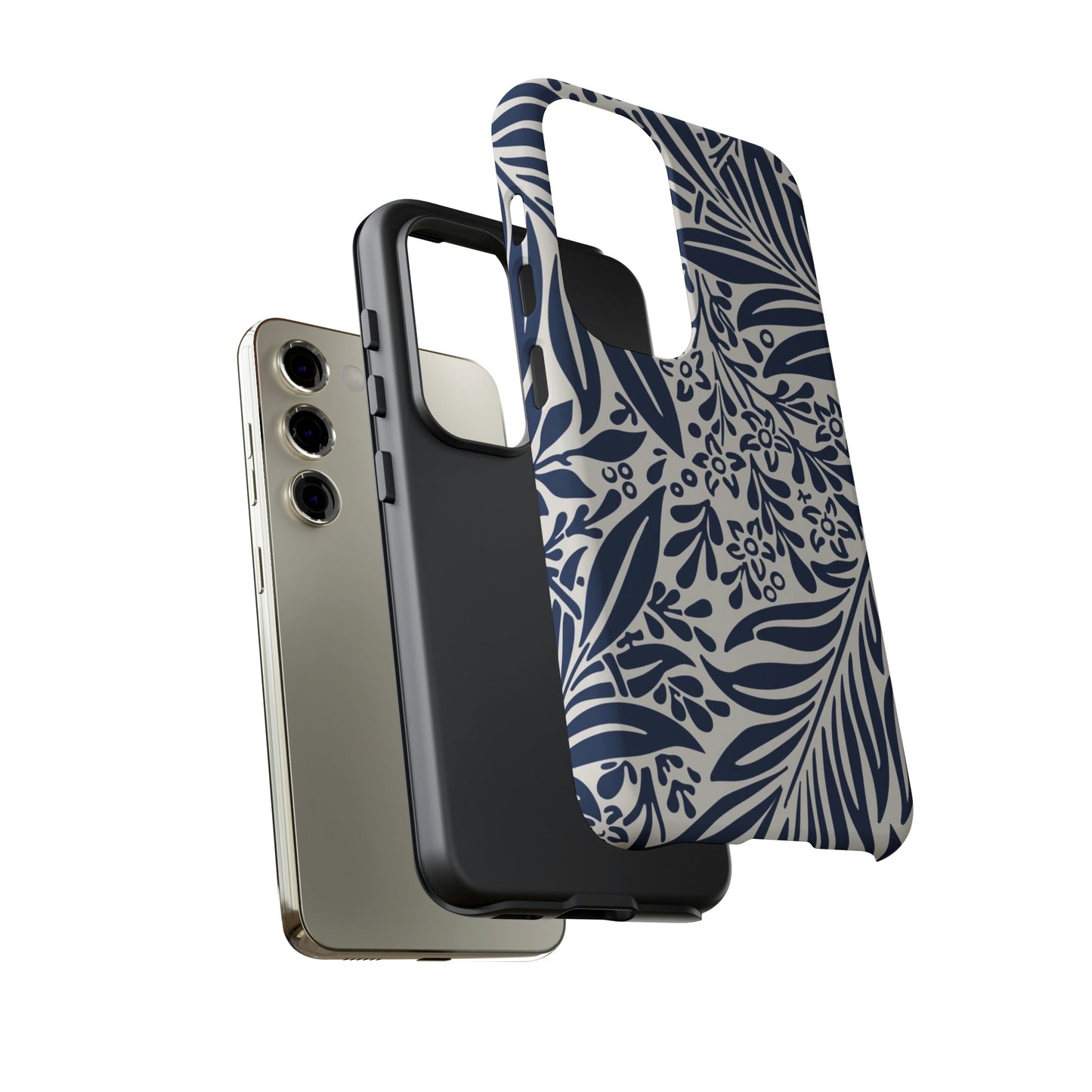 Phone Case-BLUE LEAVES | Tough-PhoneCaseBoss-Phone-Best-Phone-Cases