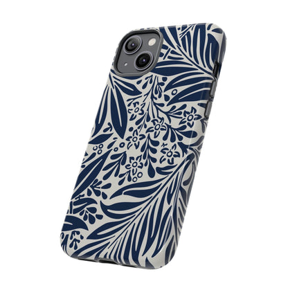 Phone Case-BLUE LEAVES | Tough-PhoneCaseBoss-Phone-Best-Phone-Cases