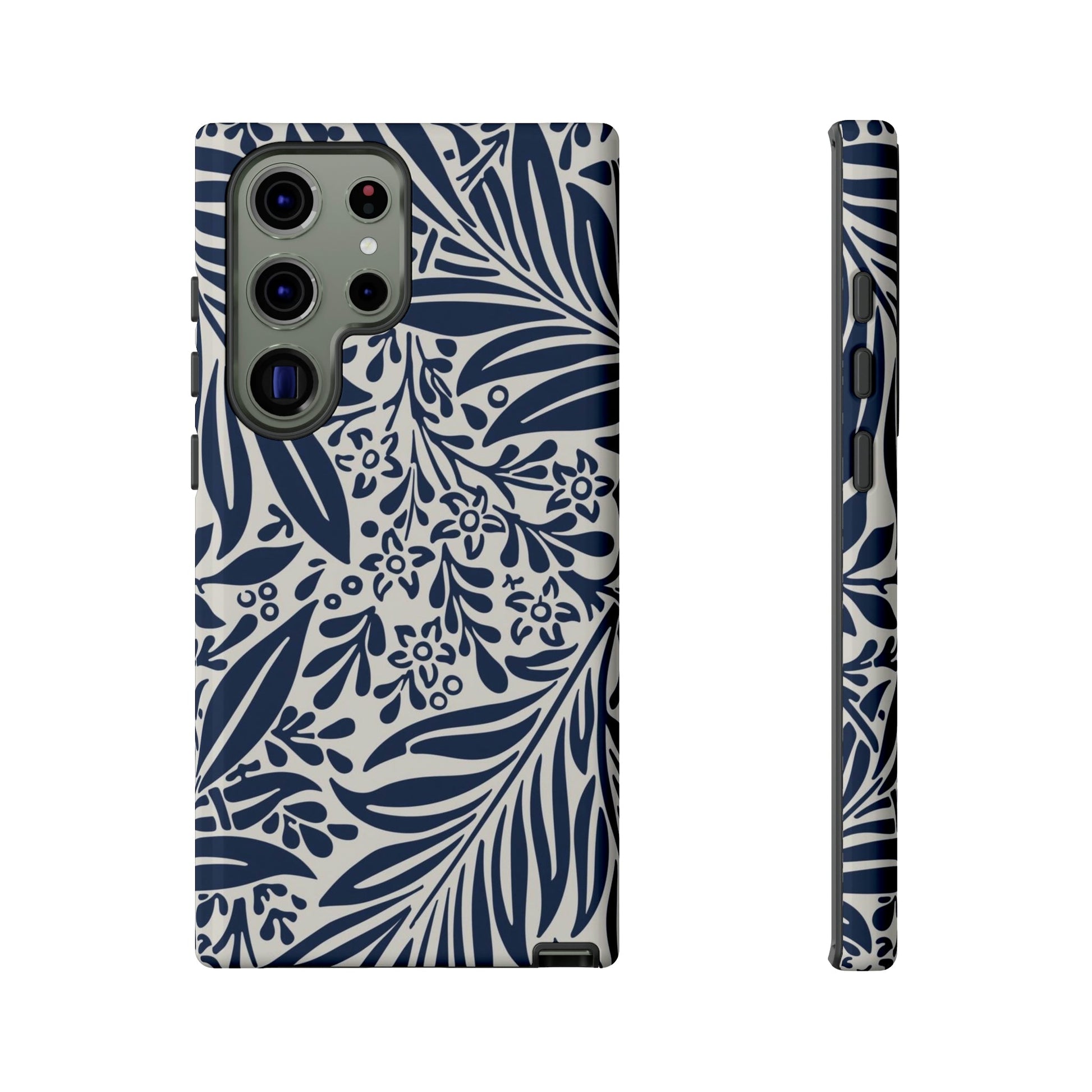 Phone Case-BLUE LEAVES | Tough-Samsung Galaxy S23 Ultra-Glossy-PhoneCaseBoss-Phone-Best-Phone-Cases