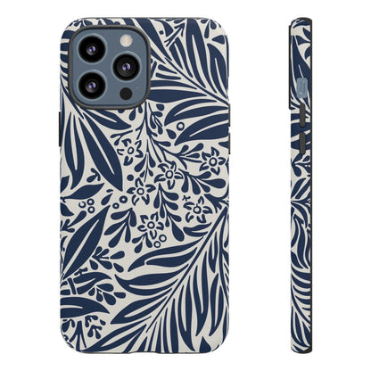 Phone Case-BLUE LEAVES | Tough-iPhone 13 Pro Max-Matte-PhoneCaseBoss-Phone-Best-Phone-Cases