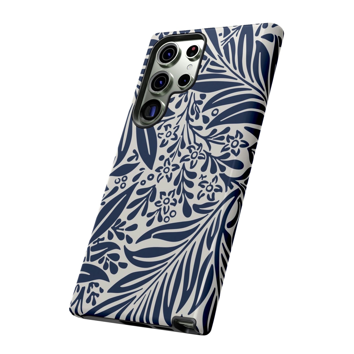 Phone Case-BLUE LEAVES | Tough-PhoneCaseBoss-Phone-Best-Phone-Cases