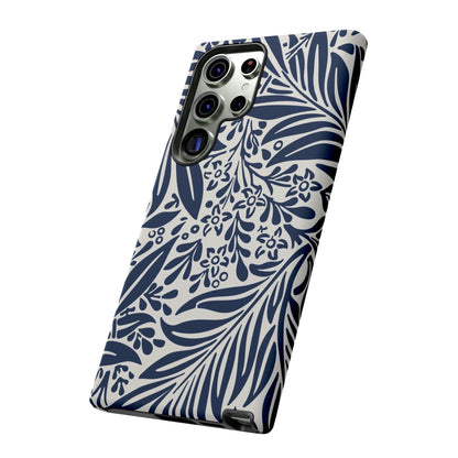 Phone Case-BLUE LEAVES | Tough-PhoneCaseBoss-Phone-Best-Phone-Cases