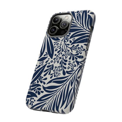 Phone Case-BLUE LEAVES | Tough-PhoneCaseBoss-Phone-Best-Phone-Cases