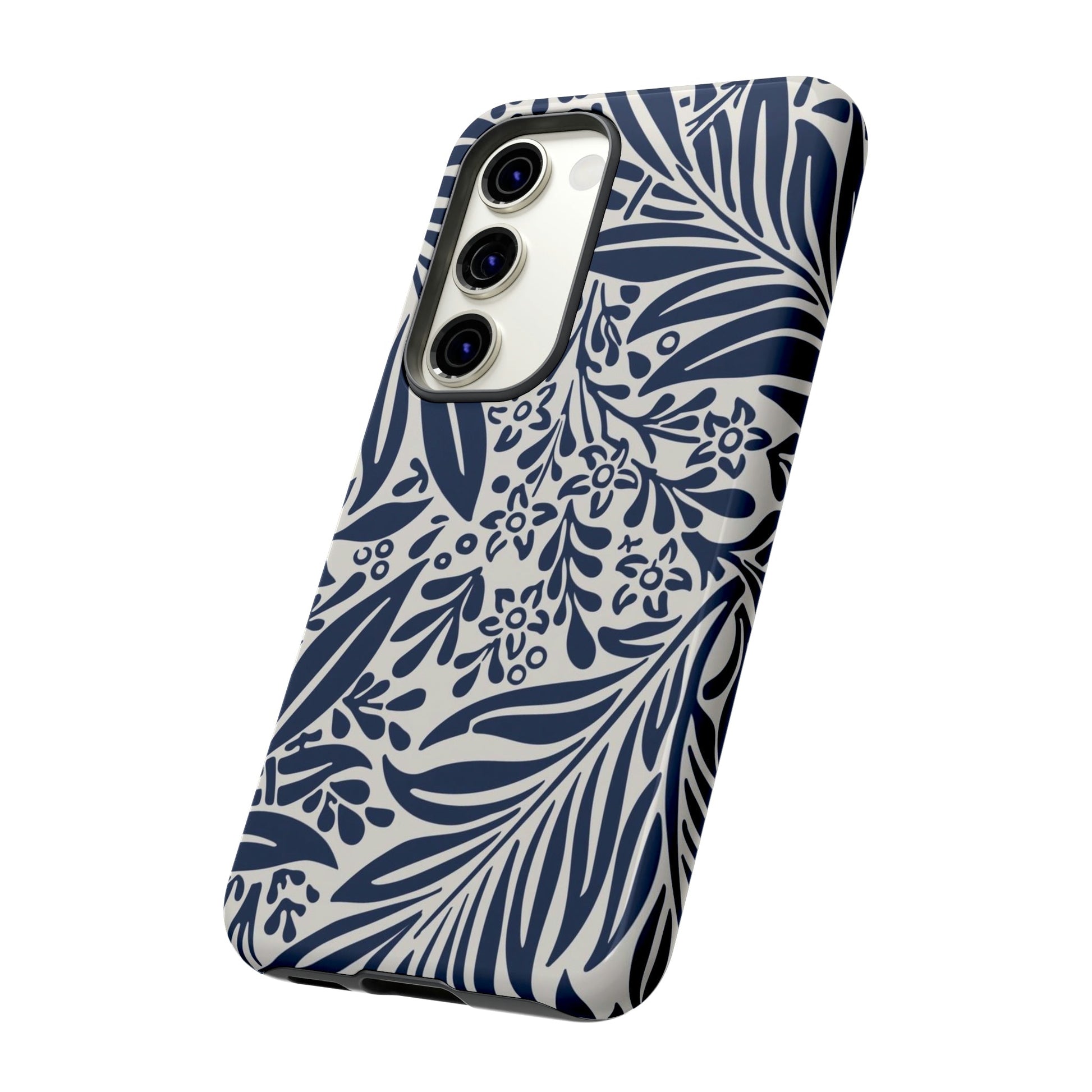 Phone Case-BLUE LEAVES | Tough-PhoneCaseBoss-Phone-Best-Phone-Cases