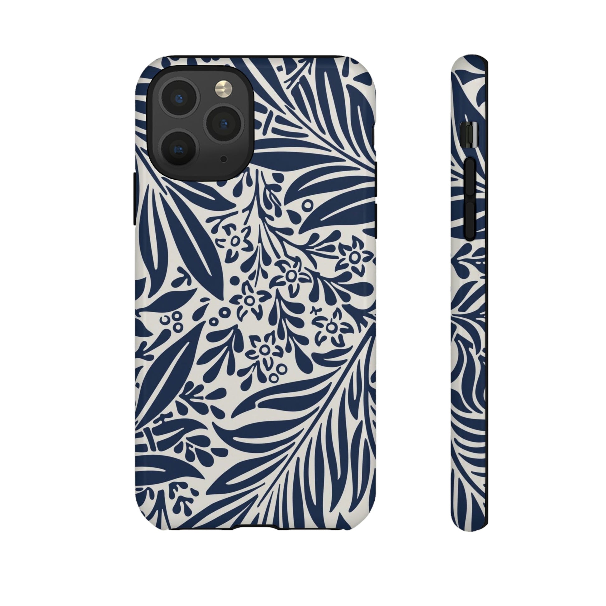 Phone Case-BLUE LEAVES | Tough-iPhone 11 Pro-Glossy-PhoneCaseBoss-Phone-Best-Phone-Cases