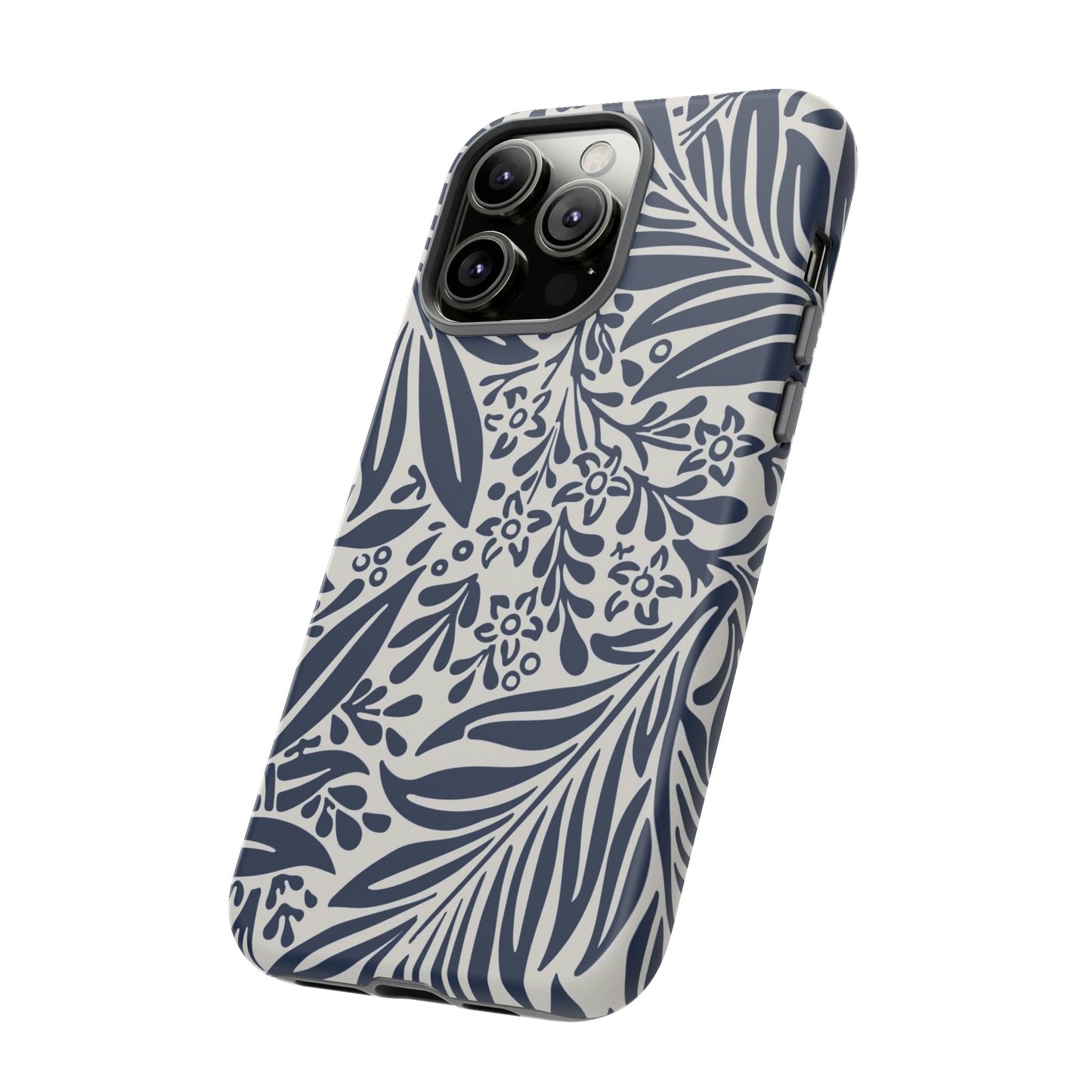 Phone Case-BLUE LEAVES | Tough-PhoneCaseBoss-Phone-Best-Phone-Cases