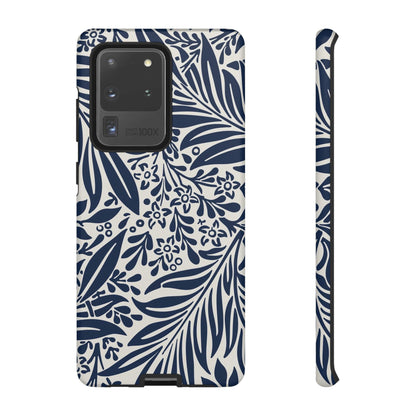 Phone Case-BLUE LEAVES | Tough-Samsung Galaxy S20 Ultra-Matte-PhoneCaseBoss-Phone-Best-Phone-Cases