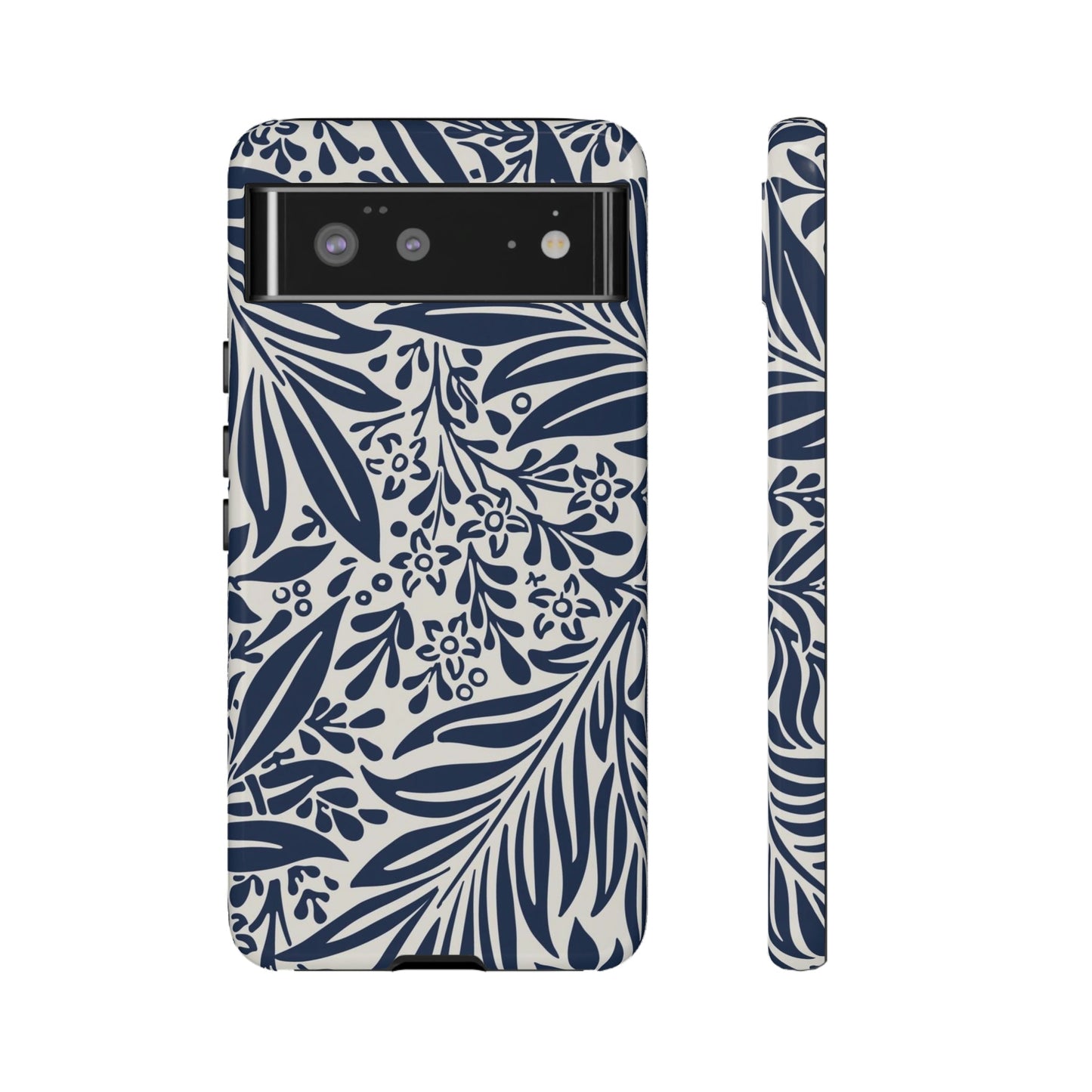 Phone Case-BLUE LEAVES | Tough-Google Pixel 6-Glossy-PhoneCaseBoss-Phone-Best-Phone-Cases