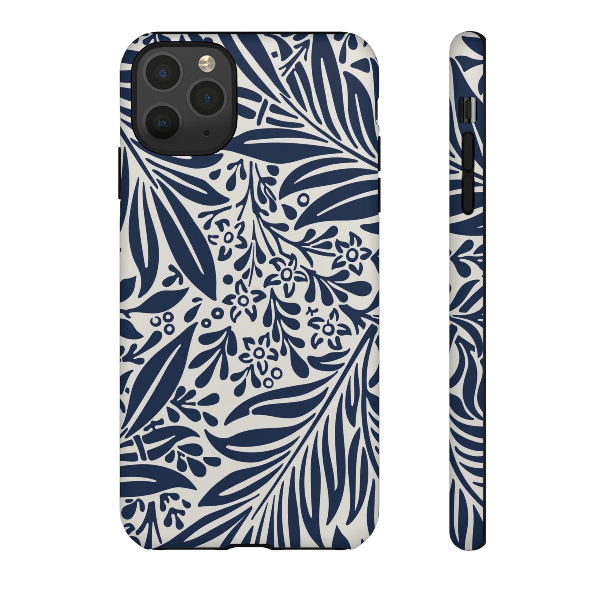 Phone Case-BLUE LEAVES | Tough-iPhone 11 Pro Max-Matte-PhoneCaseBoss-Phone-Best-Phone-Cases