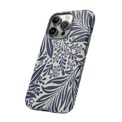 Phone Case-BLUE LEAVES | Tough-PhoneCaseBoss-Phone-Best-Phone-Cases