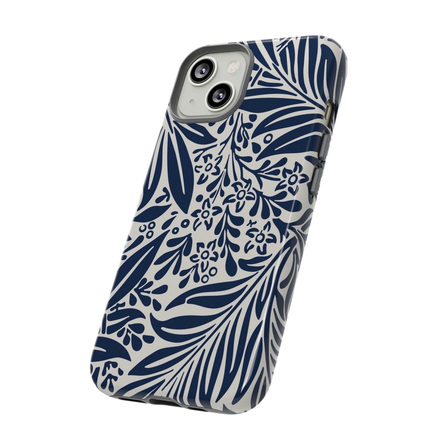 Phone Case-BLUE LEAVES | Tough-PhoneCaseBoss-Phone-Best-Phone-Cases