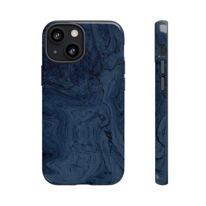 Phone Case-BLUE MARBLE | Tough-iPhone 13 Mini-Glossy-PhoneCaseBoss-Phone-Best-Phone-Cases