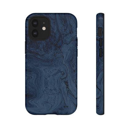 Phone Case-BLUE MARBLE | Tough-iPhone 12 Mini-Glossy-PhoneCaseBoss-Phone-Best-Phone-Cases