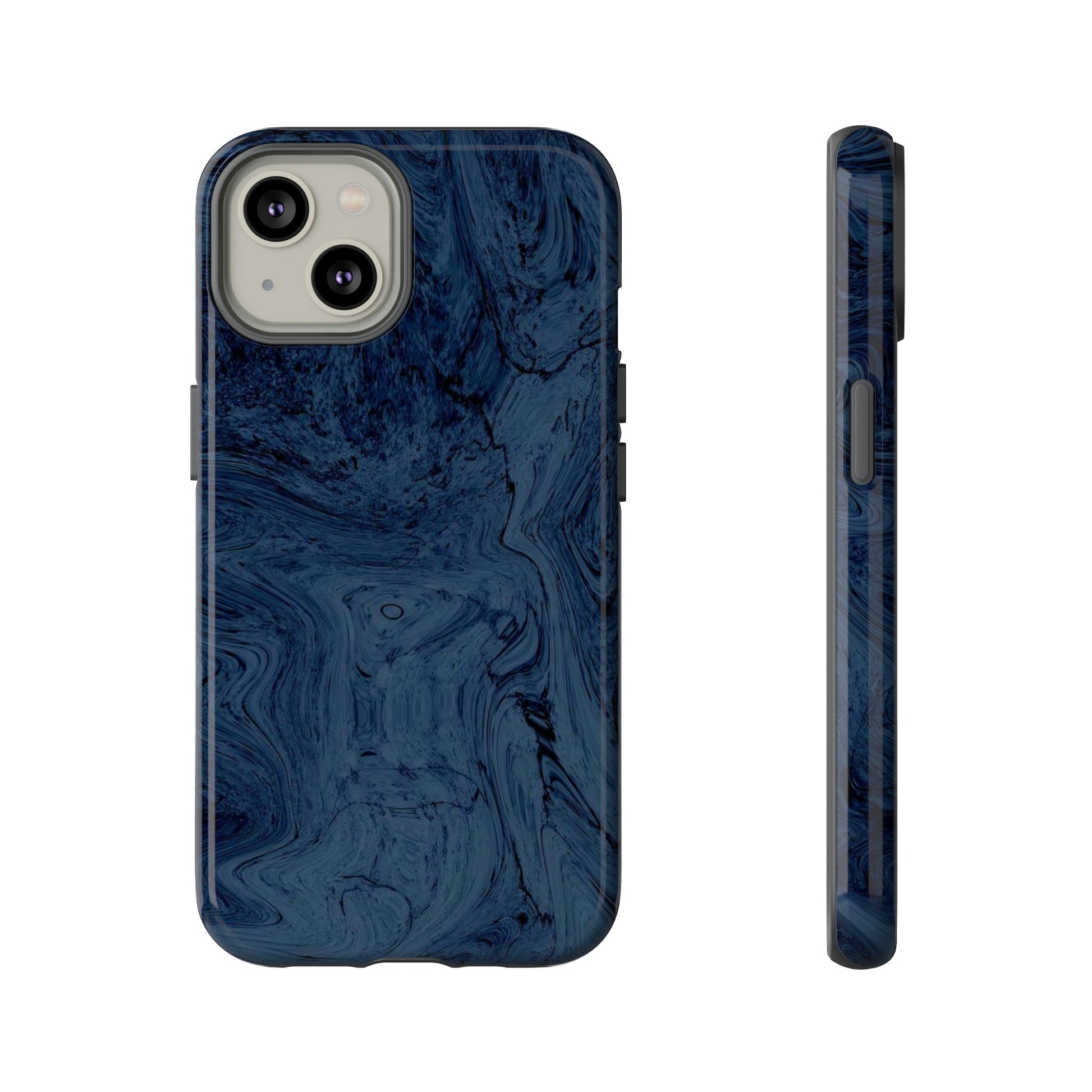 Phone Case-BLUE MARBLE | Tough-iPhone 14-Glossy-PhoneCaseBoss-Phone-Best-Phone-Cases