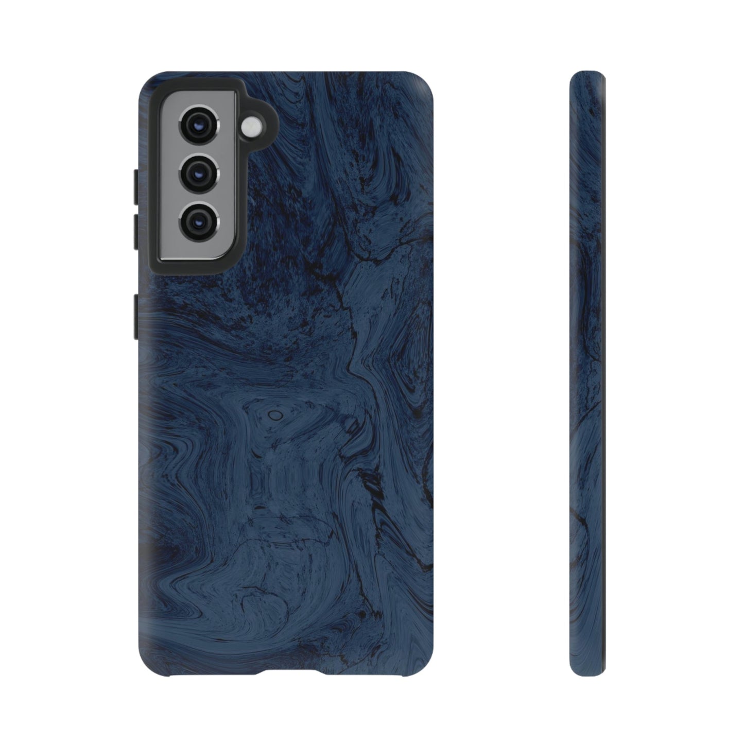 Phone Case-BLUE MARBLE | Tough-Samsung Galaxy S21-Matte-PhoneCaseBoss-Phone-Best-Phone-Cases