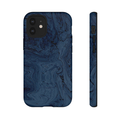 Phone Case-BLUE MARBLE | Tough-iPhone 12 Mini-Matte-PhoneCaseBoss-Phone-Best-Phone-Cases