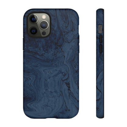 Phone Case-BLUE MARBLE | Tough-iPhone 12 Pro-Matte-PhoneCaseBoss-Phone-Best-Phone-Cases