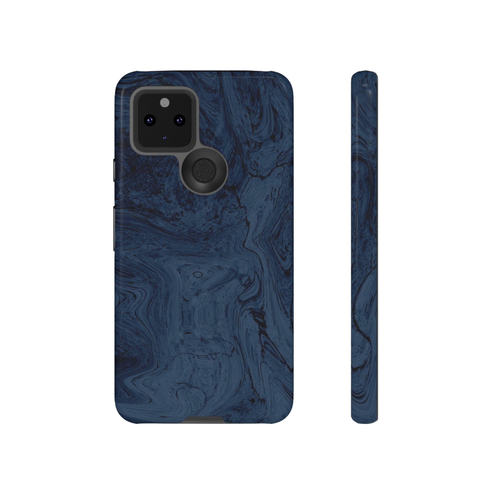 Phone Case-BLUE MARBLE | Tough-Google Pixel 5 5G-Glossy-PhoneCaseBoss-Phone-Best-Phone-Cases