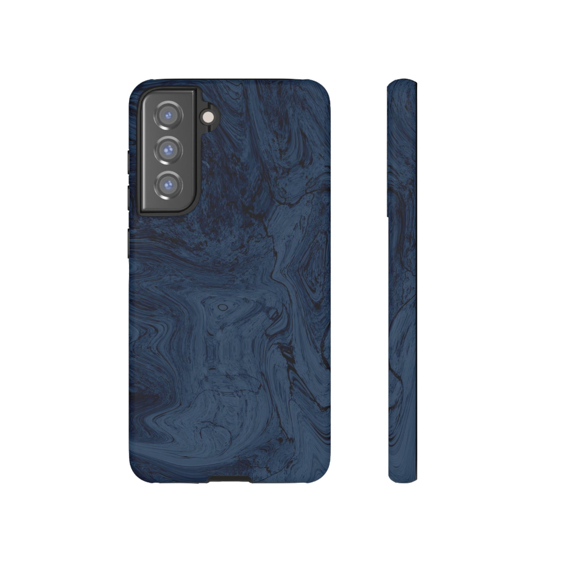 Phone Case-BLUE MARBLE | Tough-Samsung Galaxy S21 FE-Matte-PhoneCaseBoss-Phone-Best-Phone-Cases