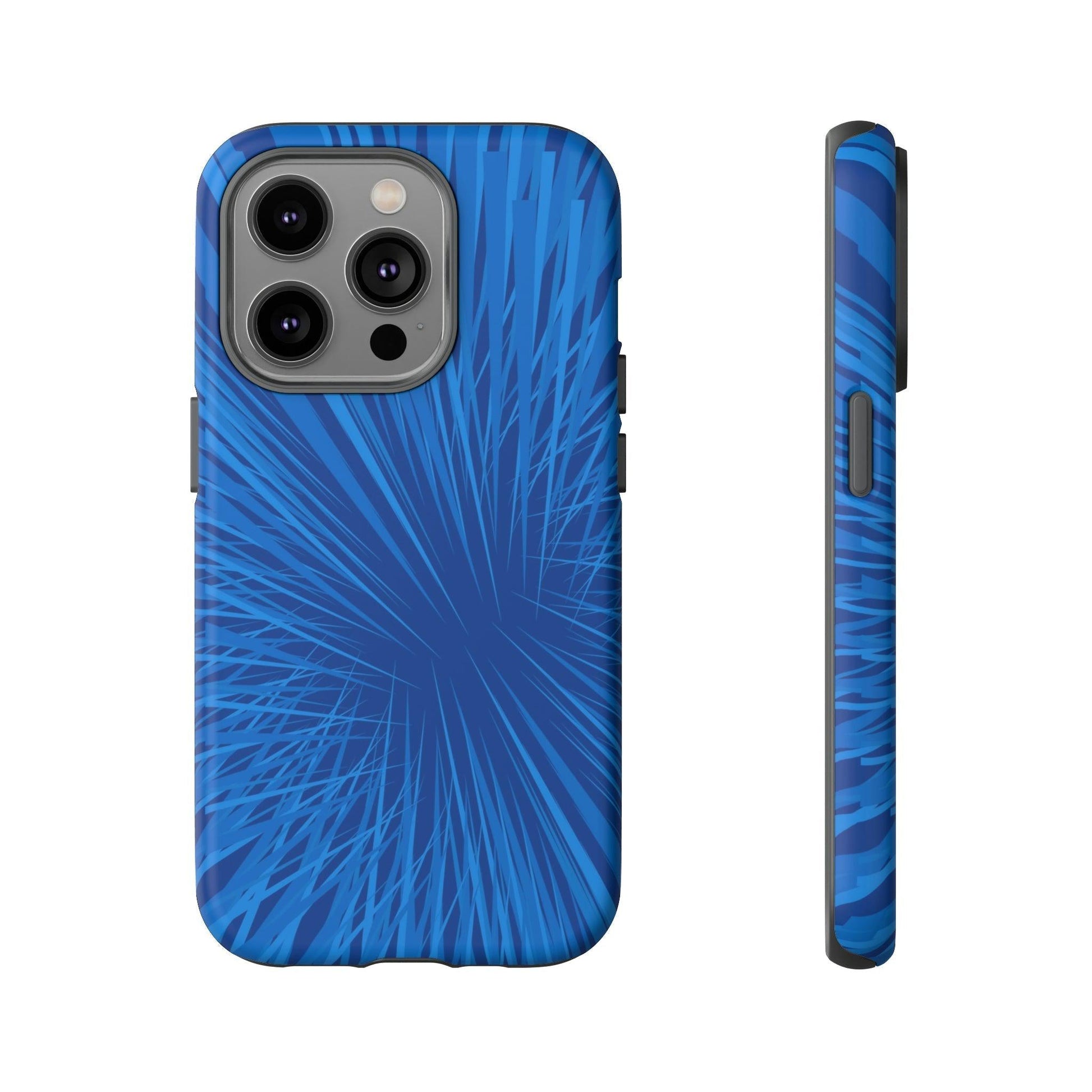 Phone Case-BLUE SHATTER | Tough-iPhone 14 Pro-Matte-PhoneCaseBoss-Phone-Best-Phone-Cases