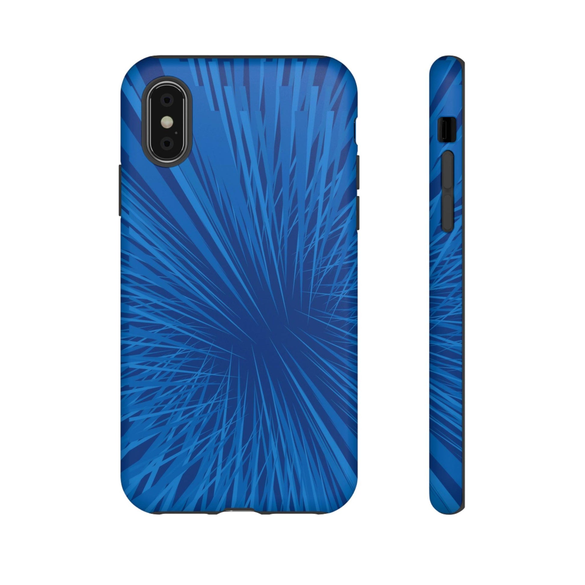 Phone Case-BLUE SHATTER | Tough-iPhone X-Matte-PhoneCaseBoss-Phone-Best-Phone-Cases