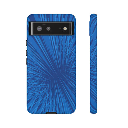 Phone Case-BLUE SHATTER | Tough-Google Pixel 6-Matte-PhoneCaseBoss-Phone-Best-Phone-Cases