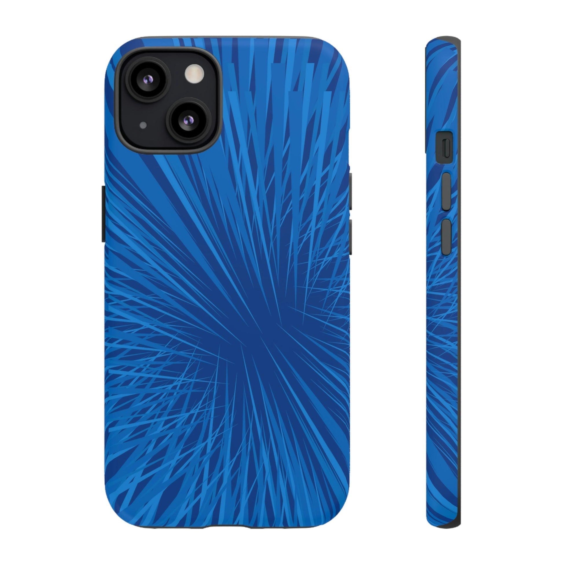 Phone Case-BLUE SHATTER | Tough-iPhone 13-Matte-PhoneCaseBoss-Phone-Best-Phone-Cases