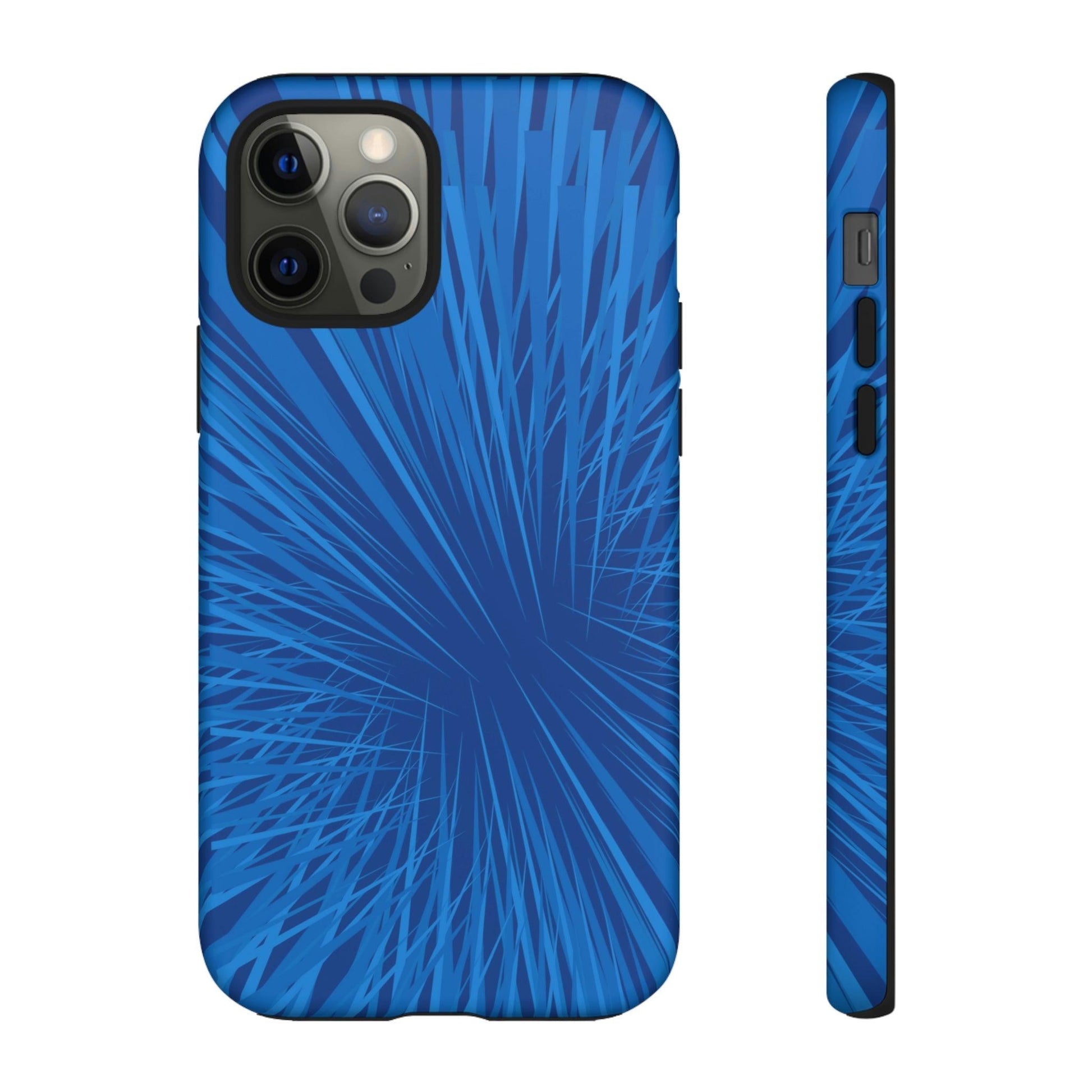 Phone Case-BLUE SHATTER | Tough-iPhone 12 Pro-Matte-PhoneCaseBoss-Phone-Best-Phone-Cases