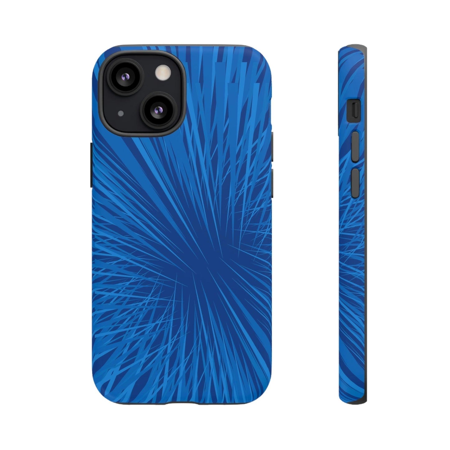 Phone Case-BLUE SHATTER | Tough-iPhone 13 Mini-Matte-PhoneCaseBoss-Phone-Best-Phone-Cases