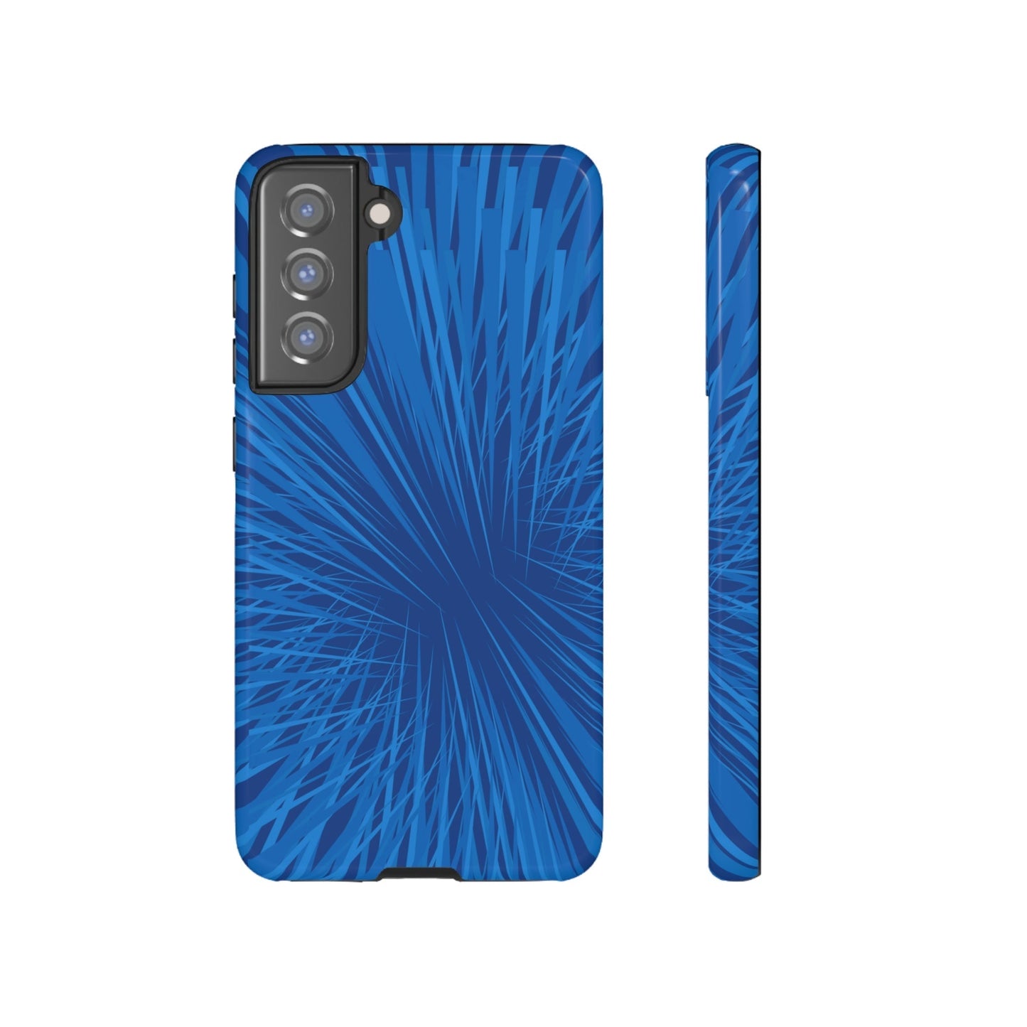 Phone Case-BLUE SHATTER | Tough-Samsung Galaxy S21 FE-Glossy-PhoneCaseBoss-Phone-Best-Phone-Cases