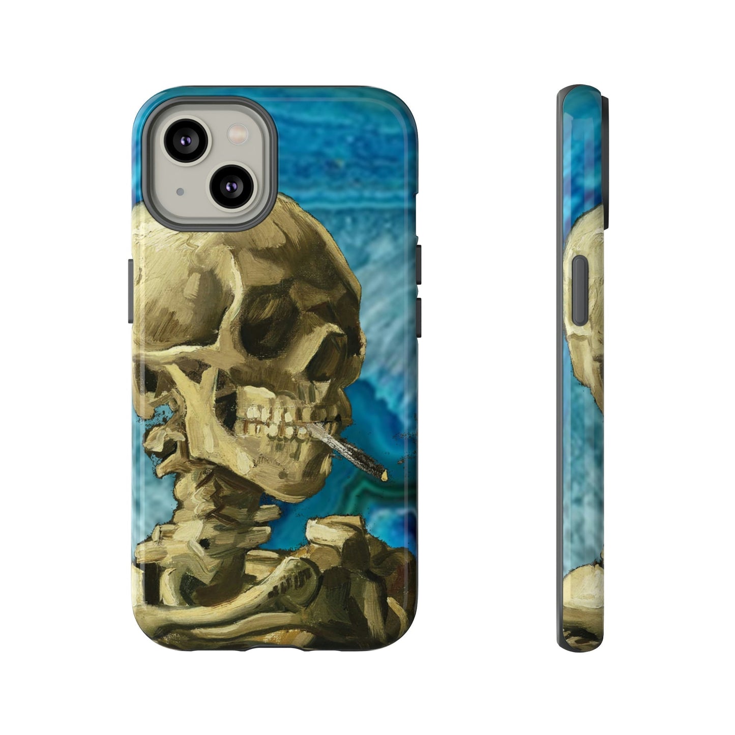 Phone Case-BLUE SKELETON | Tough-iPhone 14-Glossy-PhoneCaseBoss-Phone-Best-Phone-Cases