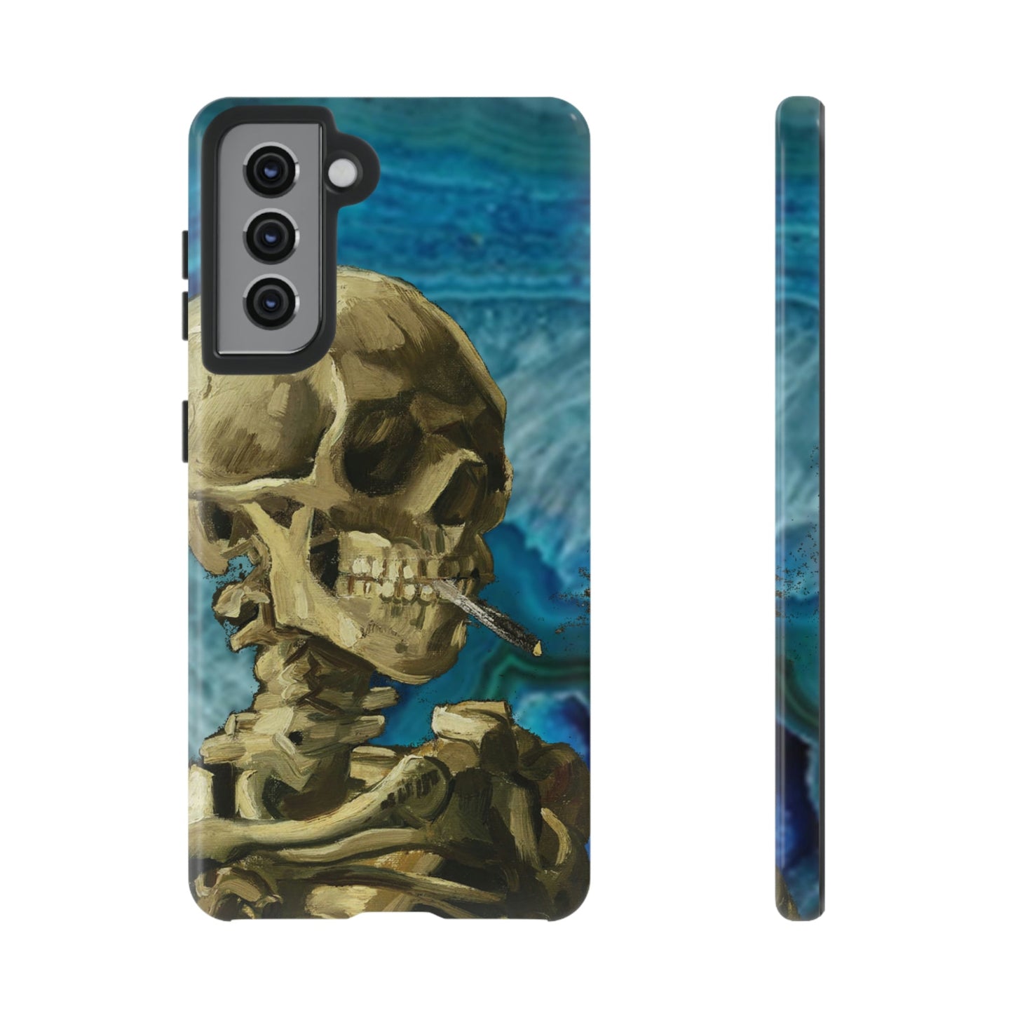 Phone Case-BLUE SKELETON | Tough-Samsung Galaxy S21-Glossy-PhoneCaseBoss-Phone-Best-Phone-Cases