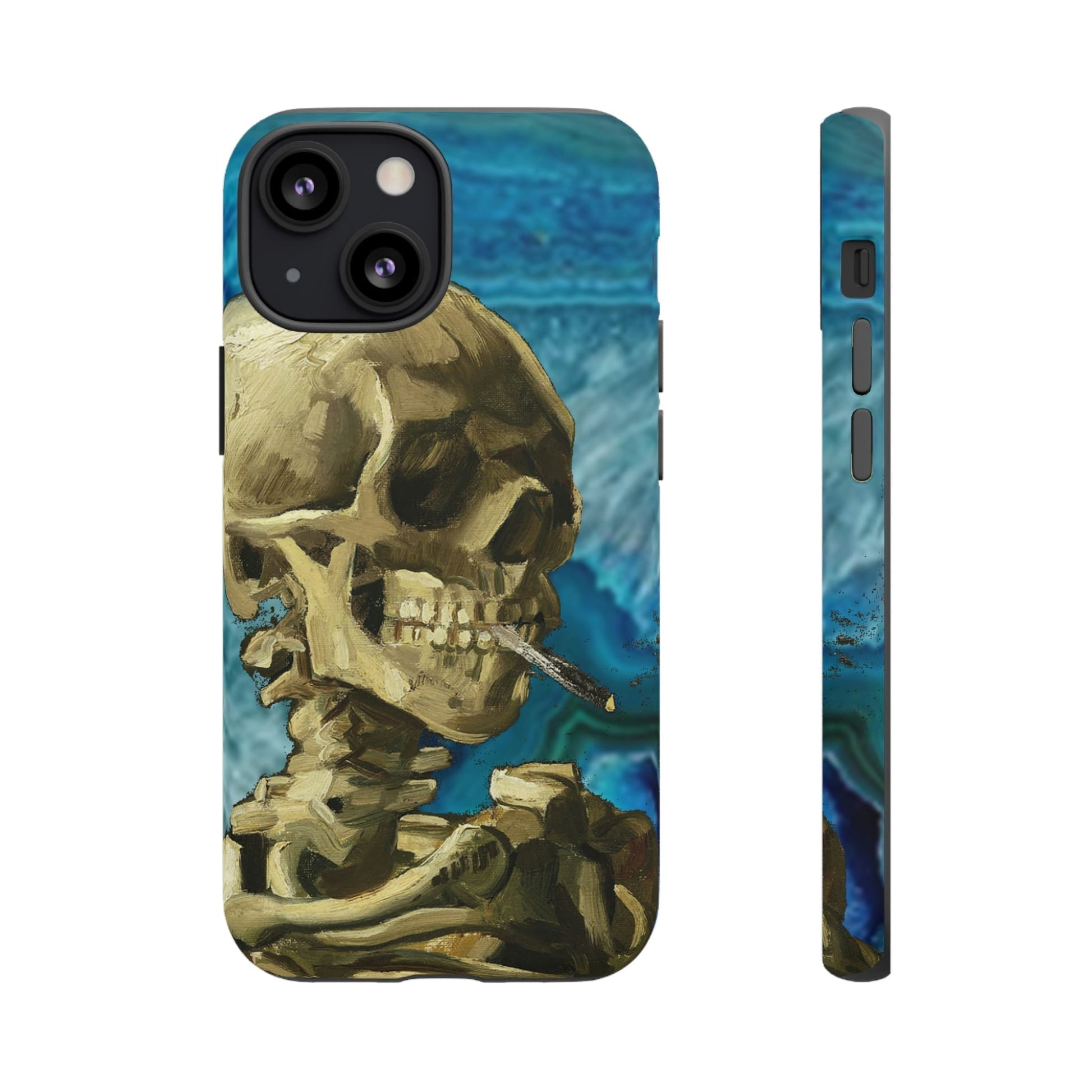 Phone Case-BLUE SKELETON | Tough-iPhone 13 Mini-Matte-PhoneCaseBoss-Phone-Best-Phone-Cases