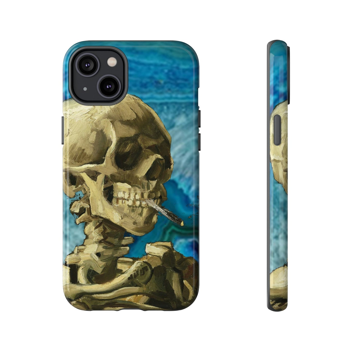 Phone Case-BLUE SKELETON | Tough-iPhone 14 Plus-Glossy-PhoneCaseBoss-Phone-Best-Phone-Cases