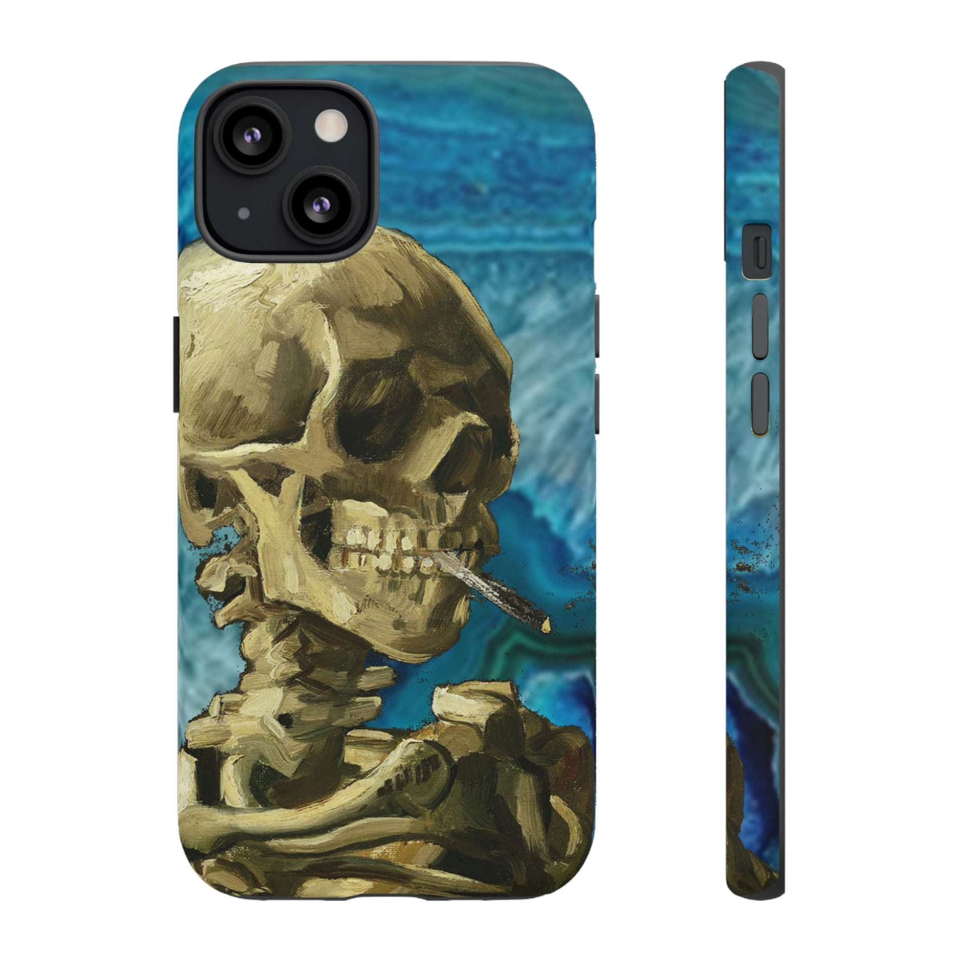 Phone Case-BLUE SKELETON | Tough-iPhone 13-Matte-PhoneCaseBoss-Phone-Best-Phone-Cases