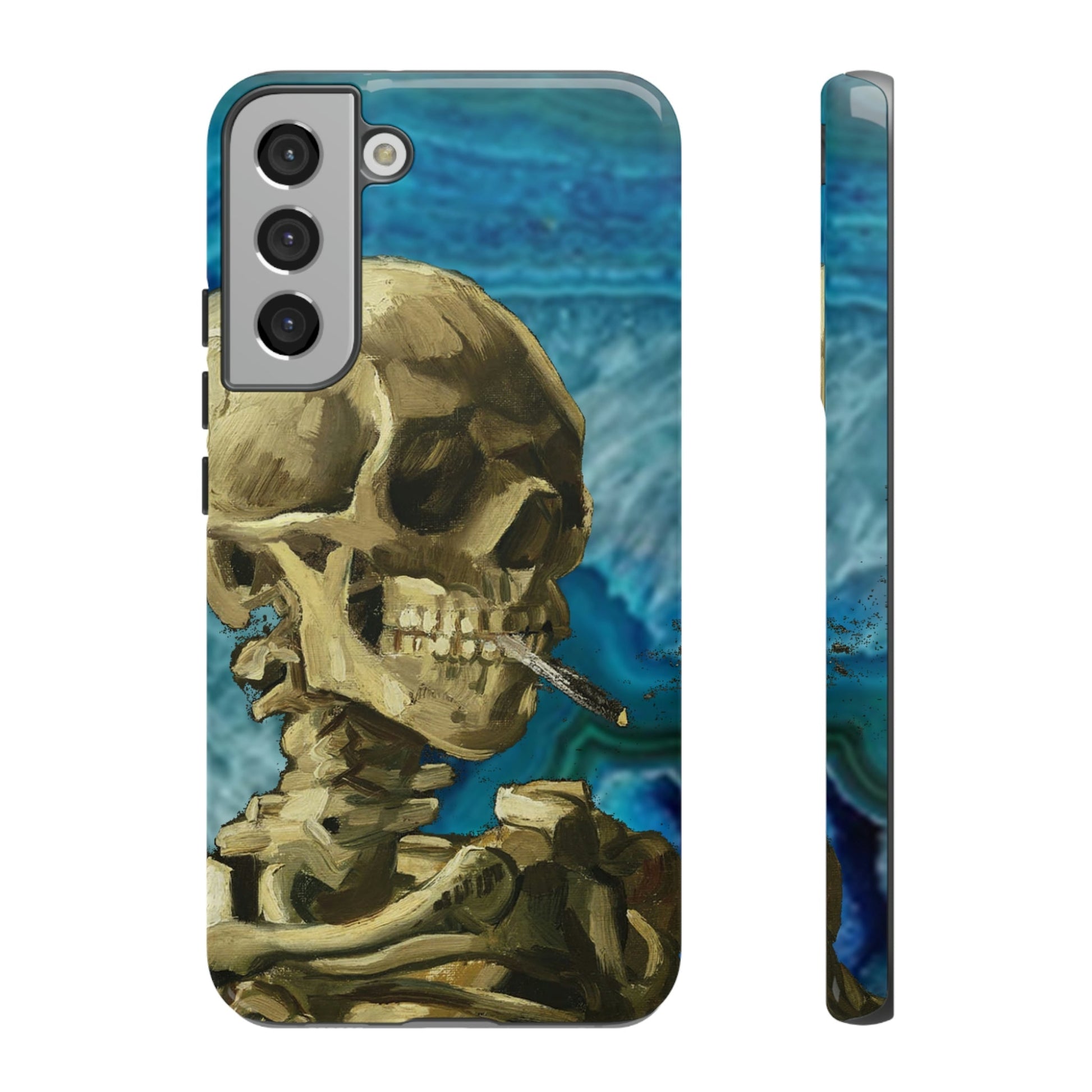 Phone Case-BLUE SKELETON | Tough-Samsung Galaxy S22 Plus-Glossy-PhoneCaseBoss-Phone-Best-Phone-Cases