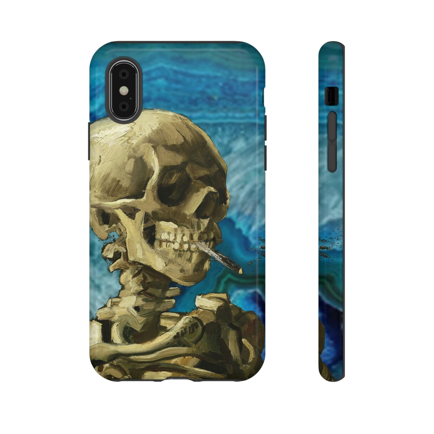 Phone Case-BLUE SKELETON | Tough-iPhone XS-Glossy-PhoneCaseBoss-Phone-Best-Phone-Cases