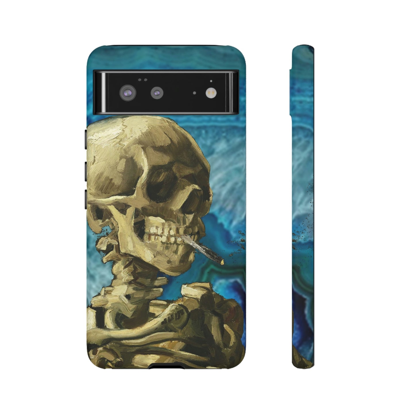 Phone Case-BLUE SKELETON | Tough-Google Pixel 6-Matte-PhoneCaseBoss-Phone-Best-Phone-Cases