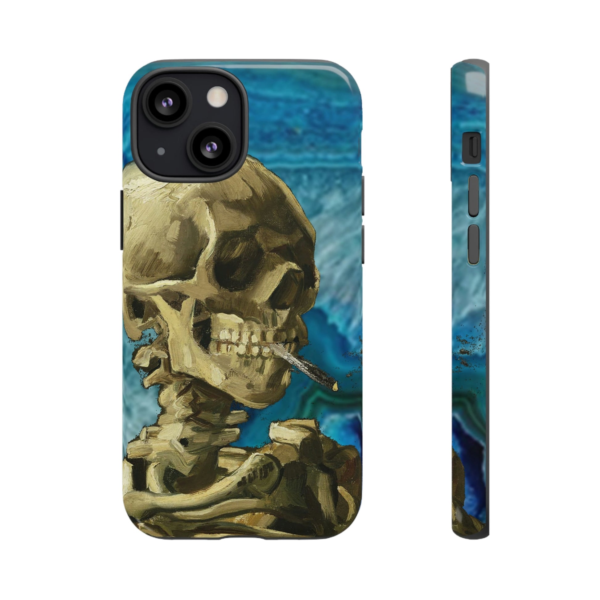 Phone Case-BLUE SKELETON | Tough-iPhone 13 Mini-Glossy-PhoneCaseBoss-Phone-Best-Phone-Cases