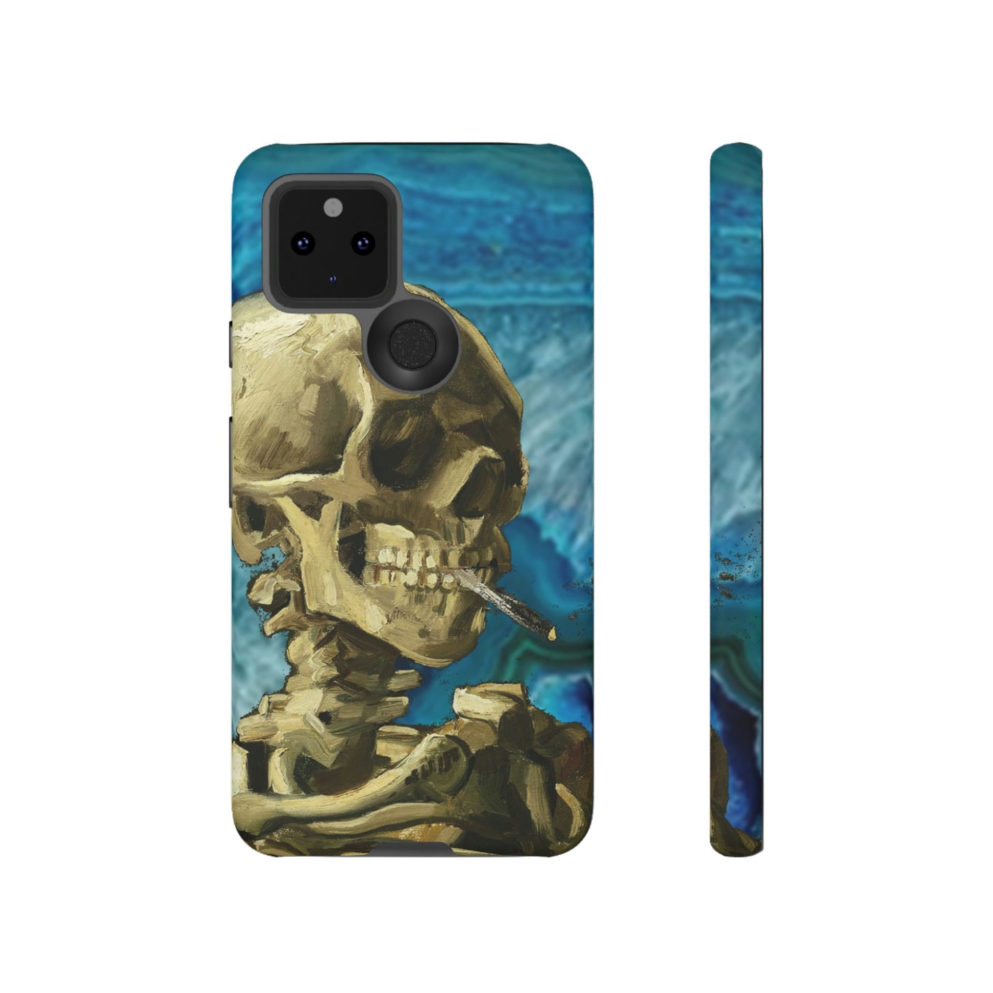 Phone Case-BLUE SKELETON | Tough-Google Pixel 5 5G-Matte-PhoneCaseBoss-Phone-Best-Phone-Cases