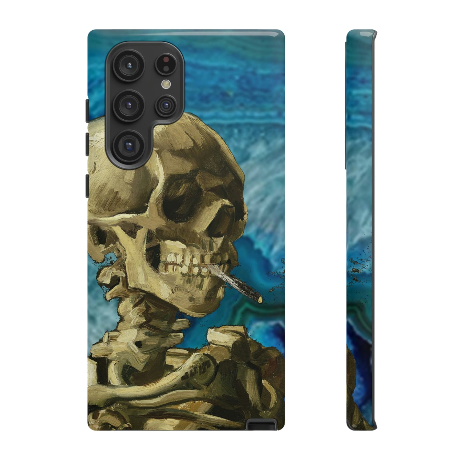 Phone Case-BLUE SKELETON | Tough-Samsung Galaxy S22 Ultra-Glossy-PhoneCaseBoss-Phone-Best-Phone-Cases