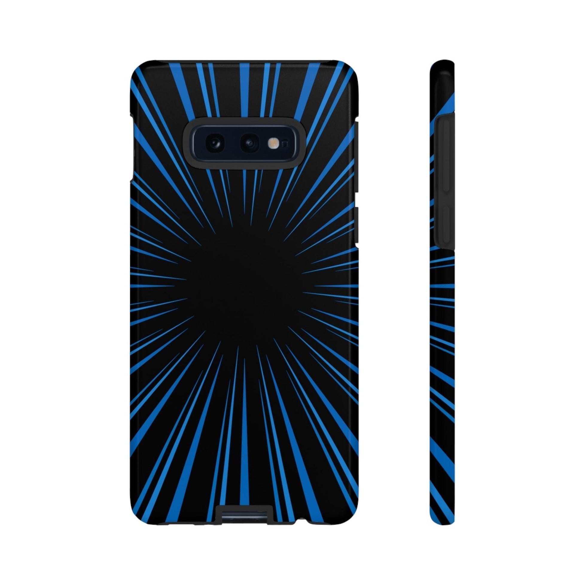 Phone Case-BLUE STARBURST | Tough-Samsung Galaxy S10E-Glossy-PhoneCaseBoss-Phone-Best-Phone-Cases