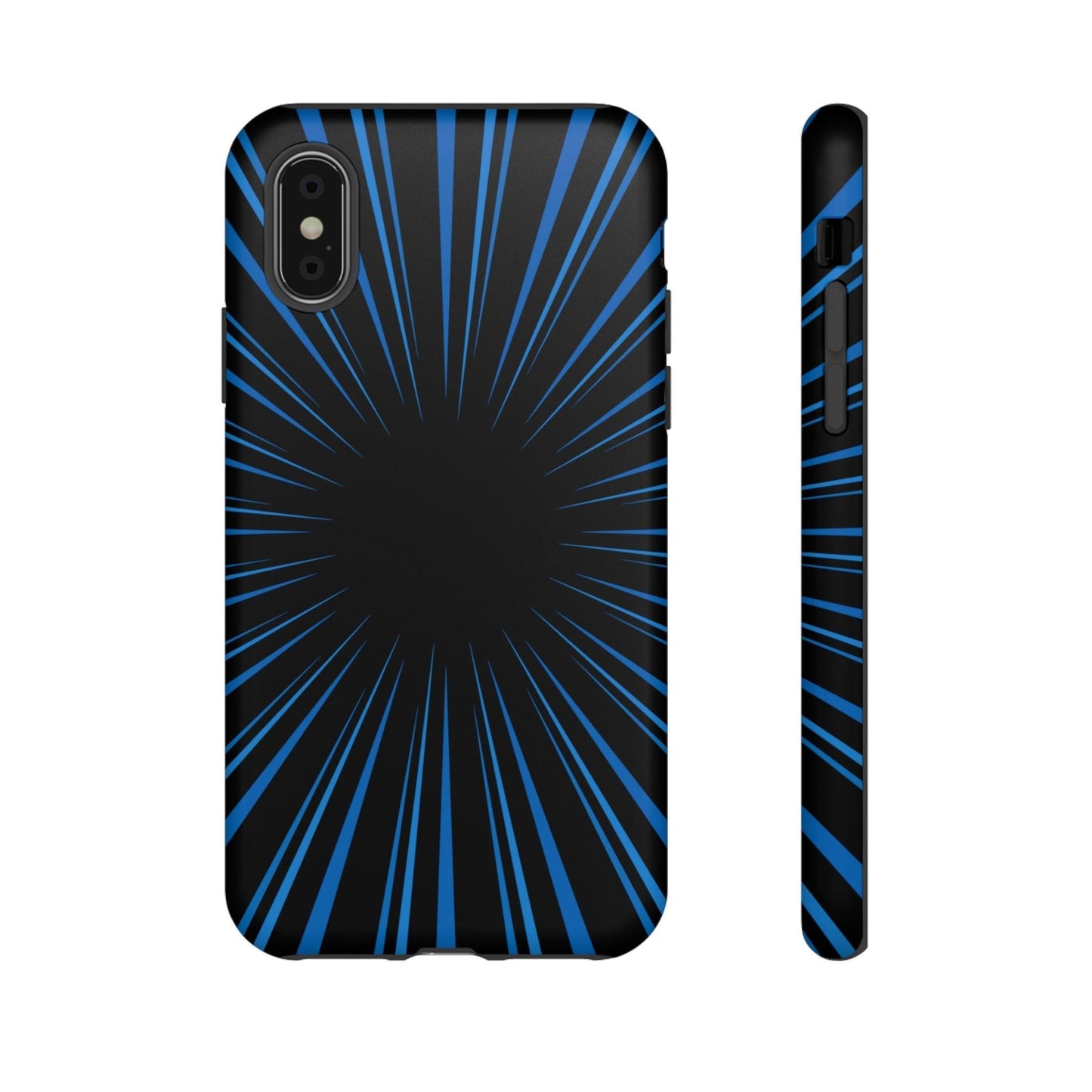 Phone Case-BLUE STARBURST | Tough-iPhone XS-Matte-PhoneCaseBoss-Phone-Best-Phone-Cases