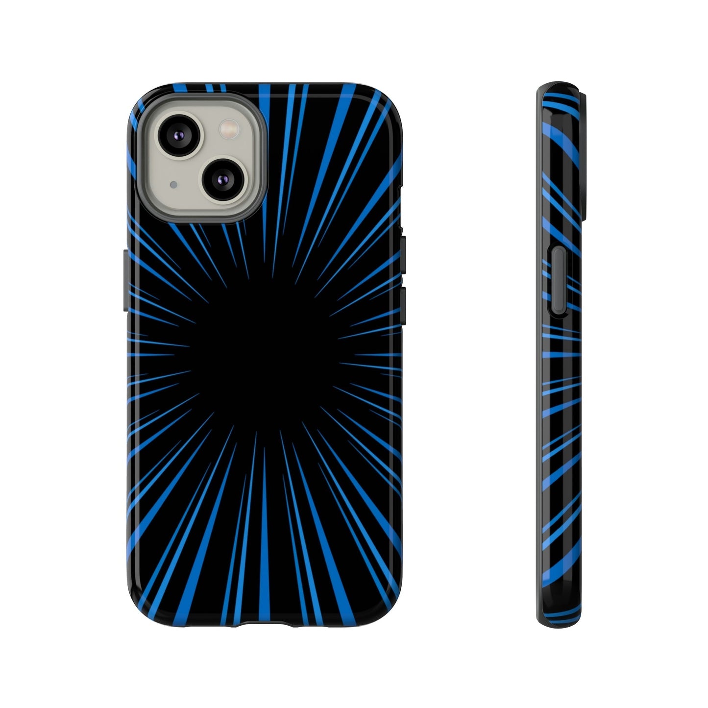 Phone Case-BLUE STARBURST | Tough-iPhone 14-Glossy-PhoneCaseBoss-Phone-Best-Phone-Cases