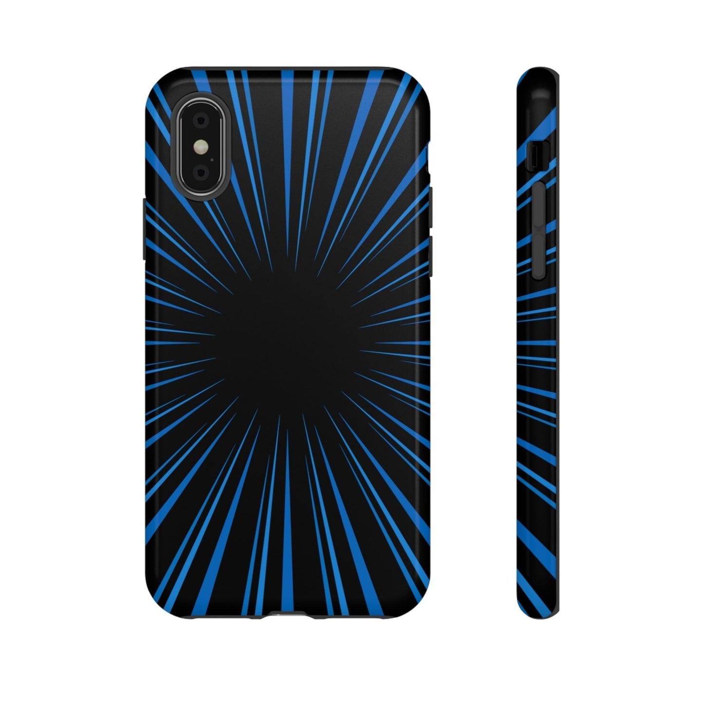 Phone Case-BLUE STARBURST | Tough-iPhone XS-Glossy-PhoneCaseBoss-Phone-Best-Phone-Cases